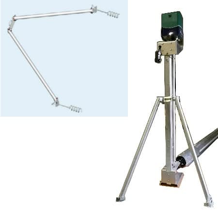 lake weed roller machine that removes seaweed tripod mount